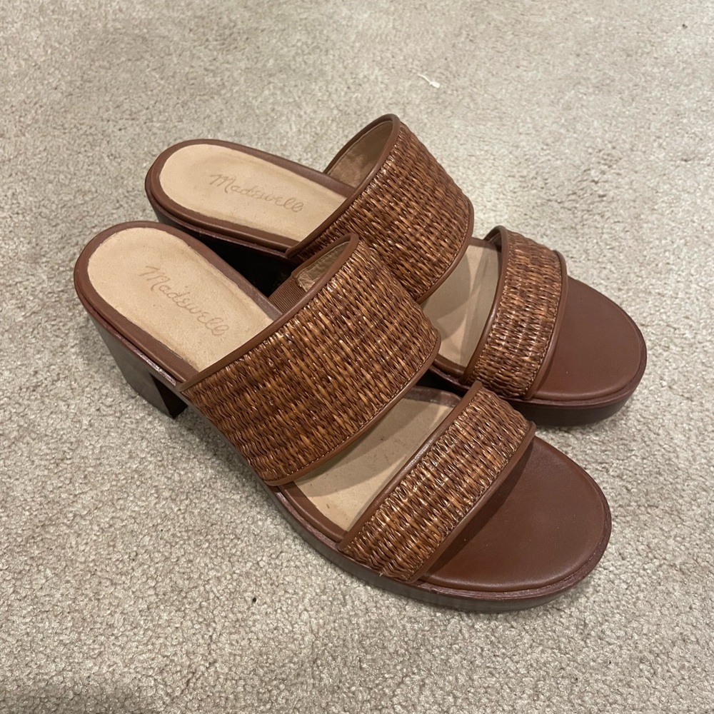 Madewell Tan Woven Strap Sandals